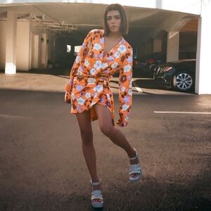 ZARA Floral Wrap Dress